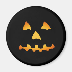 Halloween: Kürbislaterne-Gesicht: Magnet