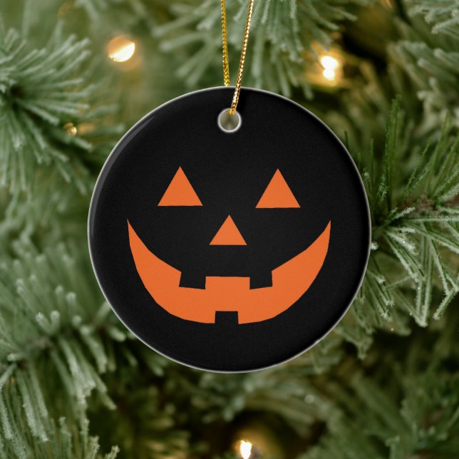 Halloween-Kürbislaterne Keramik Ornament (Baum)