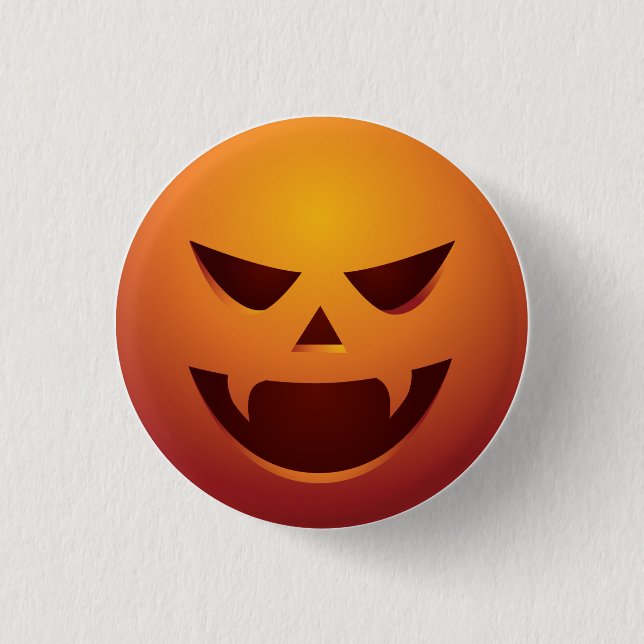 Halloween-Kürbislaterne-Kürbis-Knopf Button (Vorderseite)
