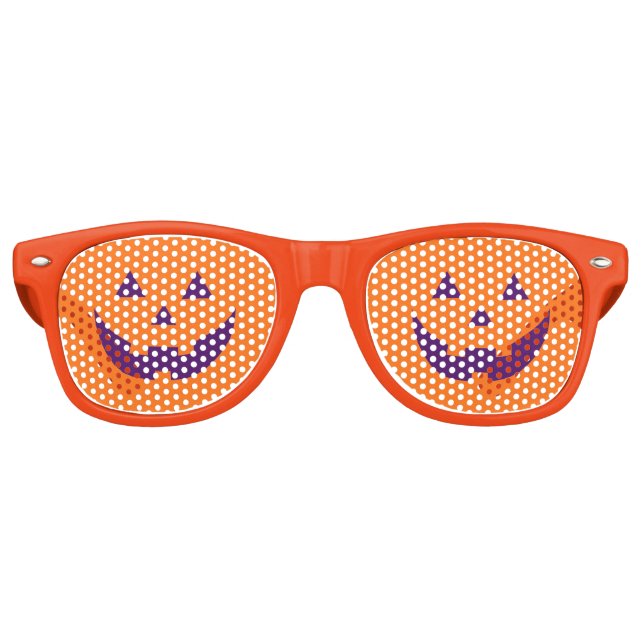 Halloween-Kürbislaterne-Kürbisgesicht lustig Partybrille (Vorderseite)