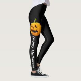 Halloween Kürbislaterne Orange Black Pumpkin Leggings