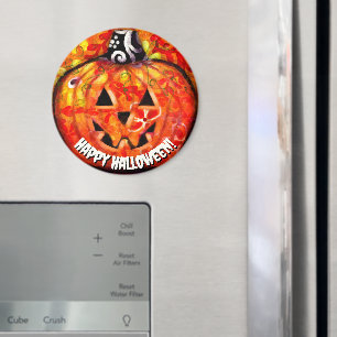Halloween Kürbislaterne Orange Personalisiert Magnet