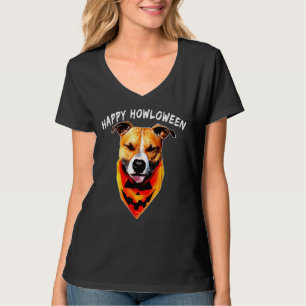 Halloween Kürbislaterne Pitbull Funny Hallowe T-Shirt