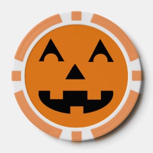 Halloween Kürbislaterne Pumpkin Face Pokerchips