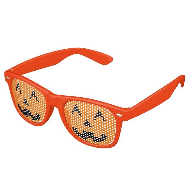 Halloween Kürbislaterne Pumpkin Face Sonnenbrille (Schrägansicht)