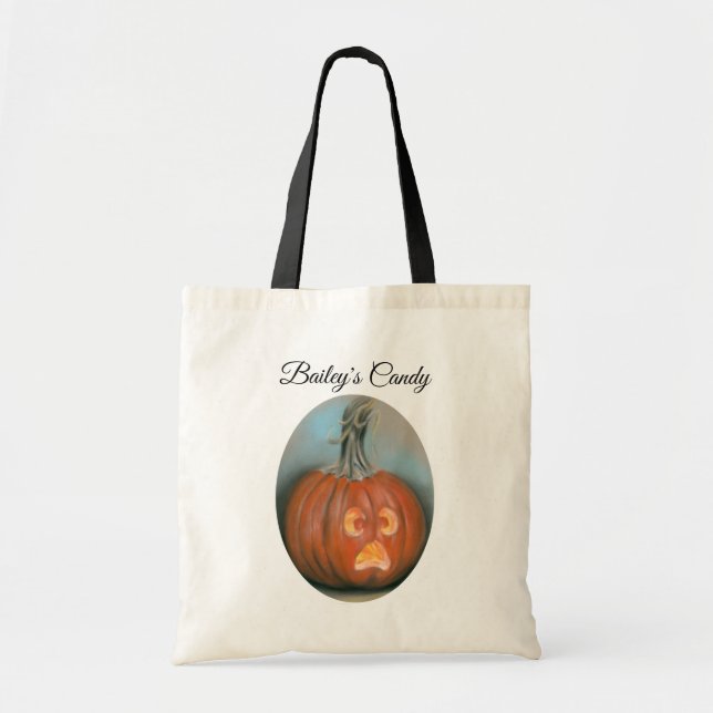 Halloween Kürbislaterne Pumpkin Pastel Tragetasche (Vorne)