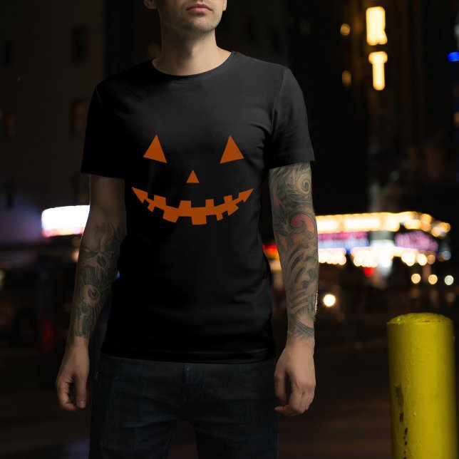 Halloween Kürbislaterne Silhouette T - Shirt (Halloween Jack O Lantern T-Shirt)