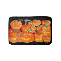 Halloween-Kürbislaternen mit Tieren