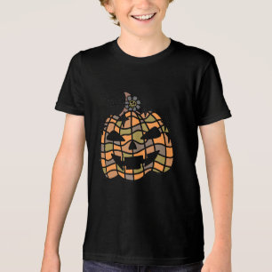 Halloween, Kürbismaske, Lustig, Kürbisgesicht Tri-Blend Shirt