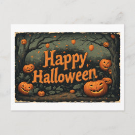 Halloween-Kürbisse auf einem Feiertagspostkarte