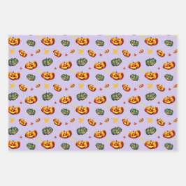 Halloween Kürbisse Geschenkpapier Set
