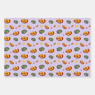 Halloween Kürbisse Geschenkpapier Set