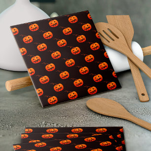 Halloween-Kürbisse, orange Kürbisse, Süßes oder Sa Fliese