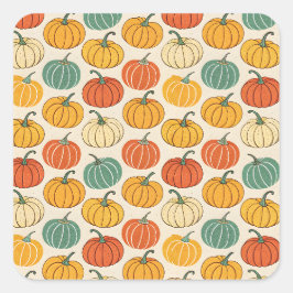 Halloween-Kürbisse Quadratischer Aufkleber