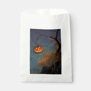 Halloween-Kürbisse und Eule Geschenktütchen