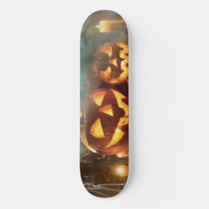 Halloween-Kürbisse und Fledermäuse Skateboard