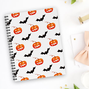 Halloween-Kürbisse und Fledermäuse, Süßes oder Sau Notizbuch