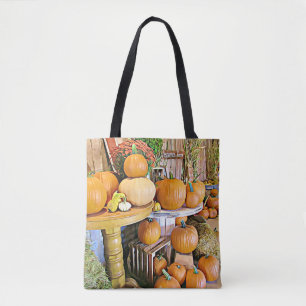 Halloween-Kürbisse und Herbst-Display Herbst-Trage Tasche