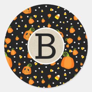 Halloween-Kürbisse Whimsical-Party-Kraftpapier Runder Aufkleber