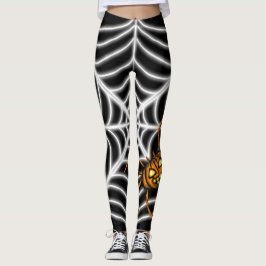 Halloween-KürbisSpinnennetz Leggings
