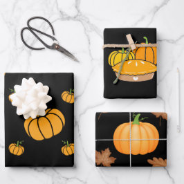 Halloween-Kürbiswaschpapier Geschenkpapier Set