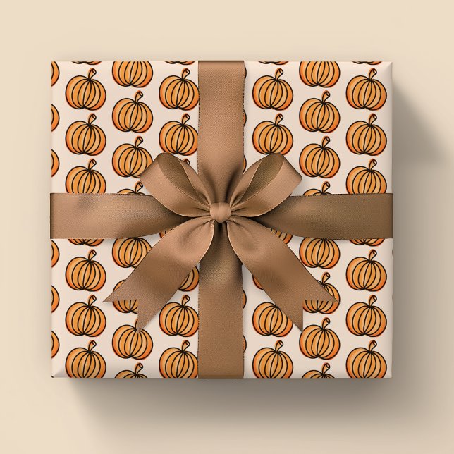 Halloween-Kürtenmuster Geschenkpapier (Pumpkin Halloween Wrapping Paper rolls)