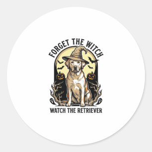 Halloween Labrador Hexe Vintage Retriever Hund Des Runder Aufkleber