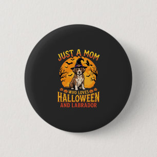 Halloween Labrador Mama Hexen Hund Design_1 Button