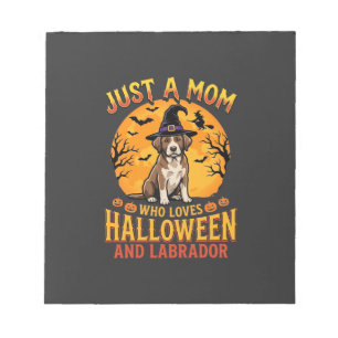 Halloween Labrador Mama Hexenhund Design_1 Notizblock