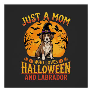 Halloween Labrador Mama Hexenhund Design_1 Poster