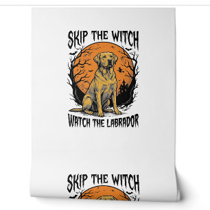 Halloween-Labrador-Shirt mit Gruseliger-Hund-Warnu Tapete