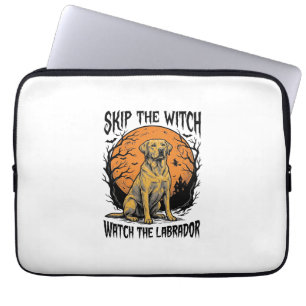 Halloween Labrador Shirt mit gruseliger Hundewarnu Laptopschutzhülle