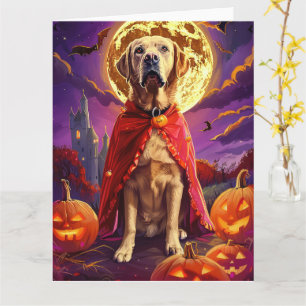 Halloween Labrador Vampire Pumpkins Beängstigend Karte