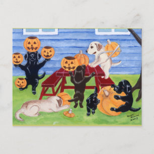 Halloween Labradors! Postkarte