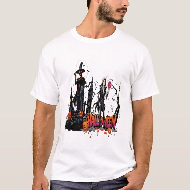 halloween ladies graffiti art 3D cool family T-Shirt (Vorderseite)