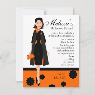 Halloween Lady Einladung