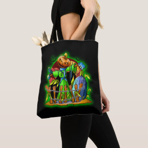 Halloween Lady Scarecrow Pumpkin Head RIP Bats Tasche