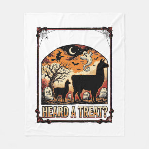Halloween-Lama-Shirt Grusel-Treat-Halloween-Grabku Fleecedecke