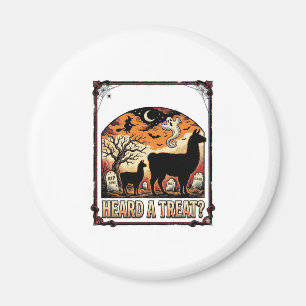 Halloween-Lama-Shirt Grusel-Treat-Halloween-Grabku Magnet