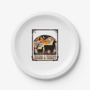 Halloween-Lama-Shirt Grusel-Treat-Halloween-Grabku Pappteller