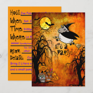 Halloween-Lamm-Hexe-Party (Personalisiert) Einladung