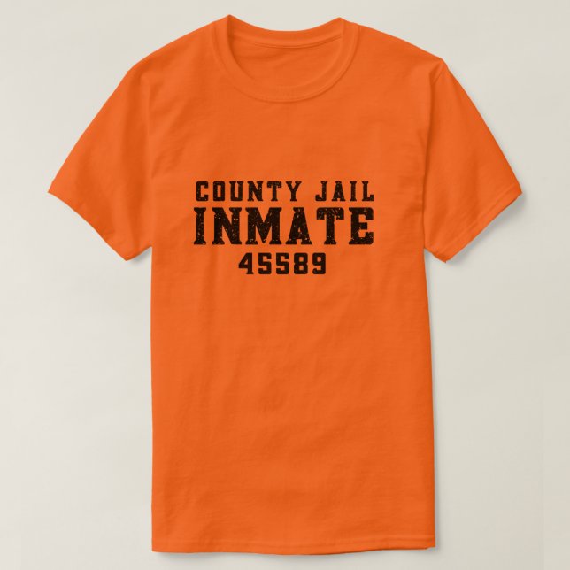 Halloween Landkreis Inmate Costume T - Shirt (Design vorne)