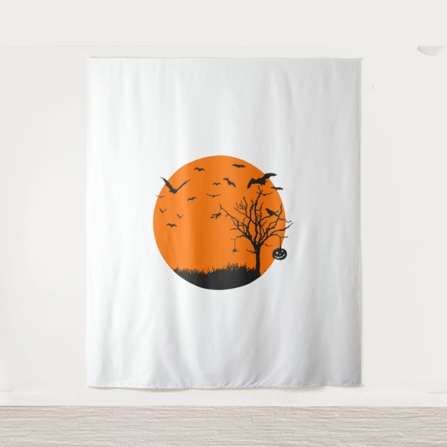 Halloween Landscape Halloween Design Wandteppich (Vorderseite)