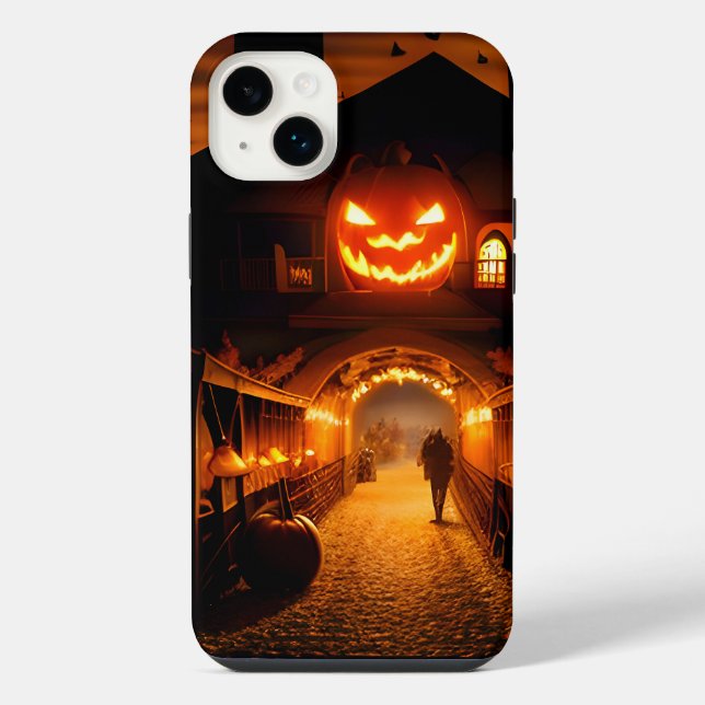 Halloween Landschaft Fünf iPhone 14 Plus Hülle (Rückseite)