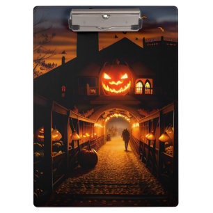 Halloween Landschaft Fünf Klemmbrett