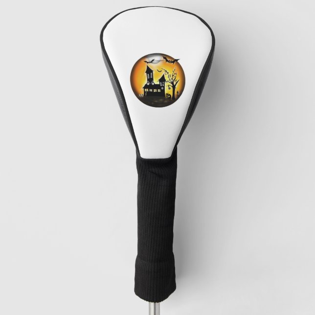 Halloween-Landschaft Golf Headcover (Vorderseite)