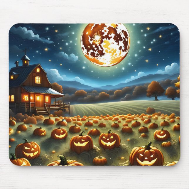 Halloween-Landschaft Mousepad (Vorne)