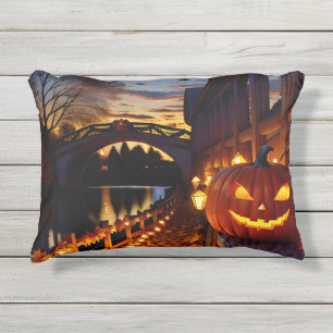 Halloween Landschaft Vier Kissen Für Draußen