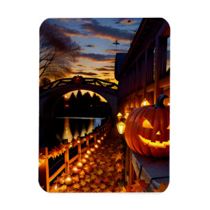 Halloween Landschaft Vier Magnet