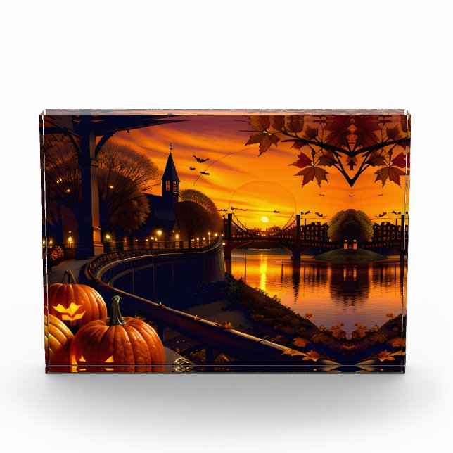 Halloween Landschaft Zwei Fotoblock (Vorderseite)